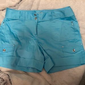 Size 6 cargo shorts with rhinestones